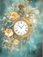 RICE PAPER 23X31CM CLOCK VINTAGE DREAMSCAPE 2390-683