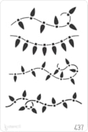 PLANTILLA 20X30CM 437 LUCES DE NAVIDAD