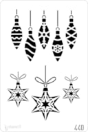 PLANTILLA 20X30CM 440 BOLAS DE NAVIDAD