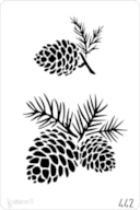 STENCIL 20X30CM 442 PINE CONES