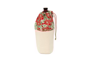 SACO GARRAFA DO VINHO D.11.5CM X 33CM FLOR NATAL VERMELHO