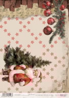 RICE PAPER 30X21CM FATHER CHRISTMAS  PFY-12196