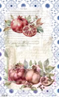 PAPEL ARROZ 54X33CM FRUIT S MARKET II  POMEGRANATE PFY-13789