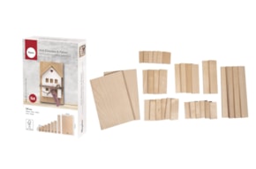 Wood pen blank + plank set , FSC 100%, natural, Mini, assort