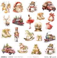 PAPEL 30.5x30.5CM C/ELEMENTOS P/RECORTAR RUSTIC CHRISTMAS