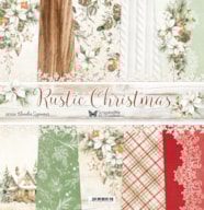 SET 5 PAPEIS SCRAP 30x30CM FRENTE/VERSO RUSTIC CHRISTMAS
