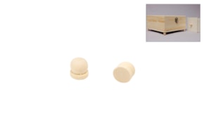 SET 12 TIRADORES MADERA 1.1X1.3CM