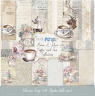 BLOCO 24 PAPEIS SCRAP 20.5X20.5CM HOME&DE COFFEE PFY-13699