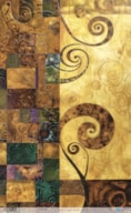 PAPEL ARROZ 54X33CM  ABSTRACT ART GOLD PFY-14547