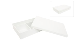 CAIXA P/ BATIZADO LACADA 38X25X7.5CM BRANCA