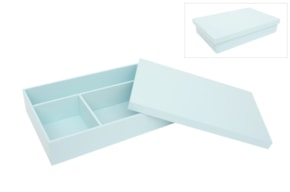 CAIXA P/ BATIZADO LACADA 38X25X7.5CM AZUL BEBE