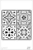 STENCIL 20X30CM 477 FLOWERS PATTERN