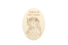 SET 6 PLACAS COMUNHAO MENINA 7X10X0.3CM CHOUPO