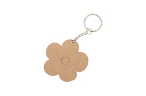 SET 12 LLAVERO FLOR 7X6.7X0.5CM MDF