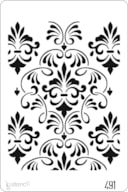STENCIL 20X30CM 491 FLOWERS