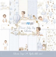 BLOCO 24 PAPEIS SCRAP MINI 15X15CM SWEET BABY BOY PFY-14458