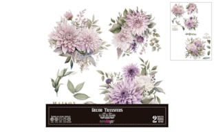 DECOR TRANSFERS 30X30CM DAHLIAS PFY-14788
