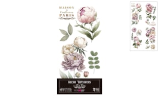 DECOR TRANSFERS 15X30CM PEONIES PFY-14766