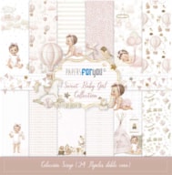 BLOCO 24 PAPEIS SCRAP MINI 15X15CM SWEET BABY GIRL PFY-14457