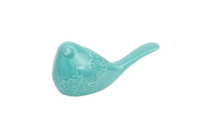 PAJARO MEDIO 15X7X7CM VERDE AGUA