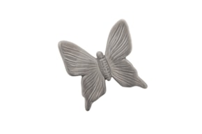 BORBOLETA MEDIA 10X9X3CM CINZA