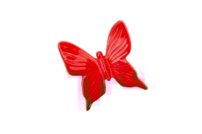 BORBOLETA MEDIA 10X9X3CM VERMELHO