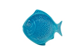 PLATO PESCADO 15X14.5X2CM AZUL TURQUESA