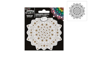 KIT DOT PAINTING BASE + STENCIL 20CM ROSACEA SOL 85497