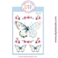 TRANSFER DTF-024G 20X28.5CM BORBOLETAS E FLORES