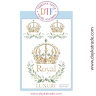 TRANSFER DTF-019G 20X28.5CM CROWN ROYAL LUXURY