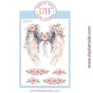 TRANSFER DTF-017P 14.28X19CM WINGS AND FLOWERS
