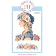 TRANSFER DTF-004P 14.28X19CM DAMA E FLORES