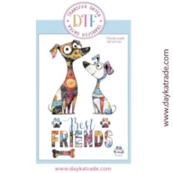 TRANSFER DTF-027P 14.28X19CM DOGS BEST FRIENDS