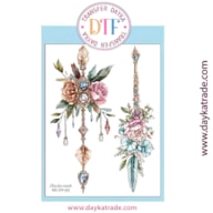 TRANSFER DTF-035P 14.28X19CM ARROW WITH FLOWERS