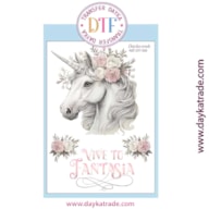 TRANSFER DTF-036G 20X28.5CM UNICORNIO