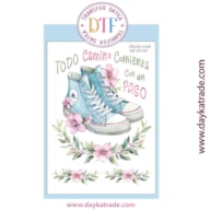 TRANSFER DTF-007P 14.28X19CM ZAPATILLAS AZULES