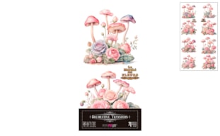 DECOR TRANSFERS 15X30CM BLUSHROOMS PFY-14627