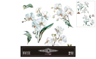 DECOR TRANSFERS 30X30CM WHITE ORCHID PFY-14653