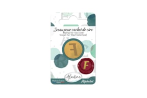 STAMP FOR WAX SEAL D. 1.9CM 70190 LETTER F BLISTER