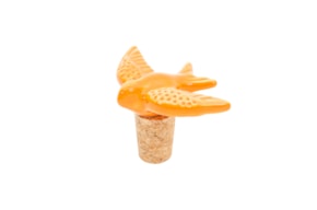 SWALLOW W/ CORK STOPPER 8.5X6X4CM ORANGE