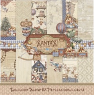 BLOC 12 SCRAP PAPERS 30.5x31.8cm SANTA S WORKSHOP PFY-15152