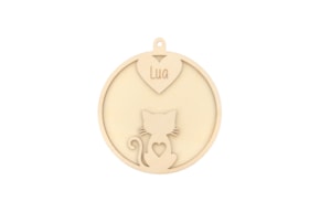 BOLA NATAL GATO C/NOME PERSONALIZAVEL D.9.5X0.3CM CHOUPO