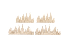 Wood veneer strip Gnome family, natural, 2x9.2x5.4+13.2x5.4