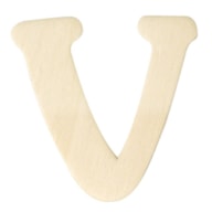 LETRA V MADEIRA 4CM  RAYHER