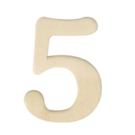 NUMERO 5 MADEIRA 4CM  RAYHER