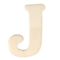 LETRA J MADERA 4CM  RAYHER