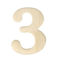 NUMERO 3 MADEIRA 4CM  RAYHER