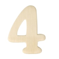 NUMERO 4 MADEIRA 4CM  RAYHER