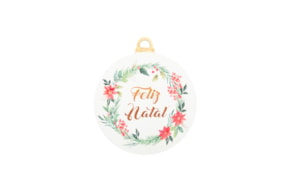 BOLA NATAL 10X0.3CM MDF BRANCO