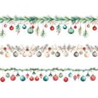 TRANSFER DTF TEXTIL 25X30CM CHRISTMAS GARLANDS ARTIS DECOR